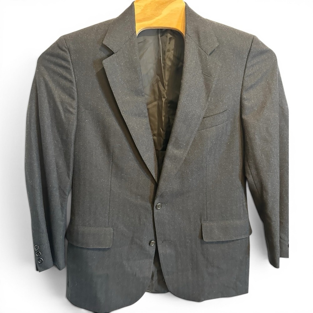 Brooks Brothers Men Makers Brooksease Black Wool Sport Coat 42 L Blazer USA
